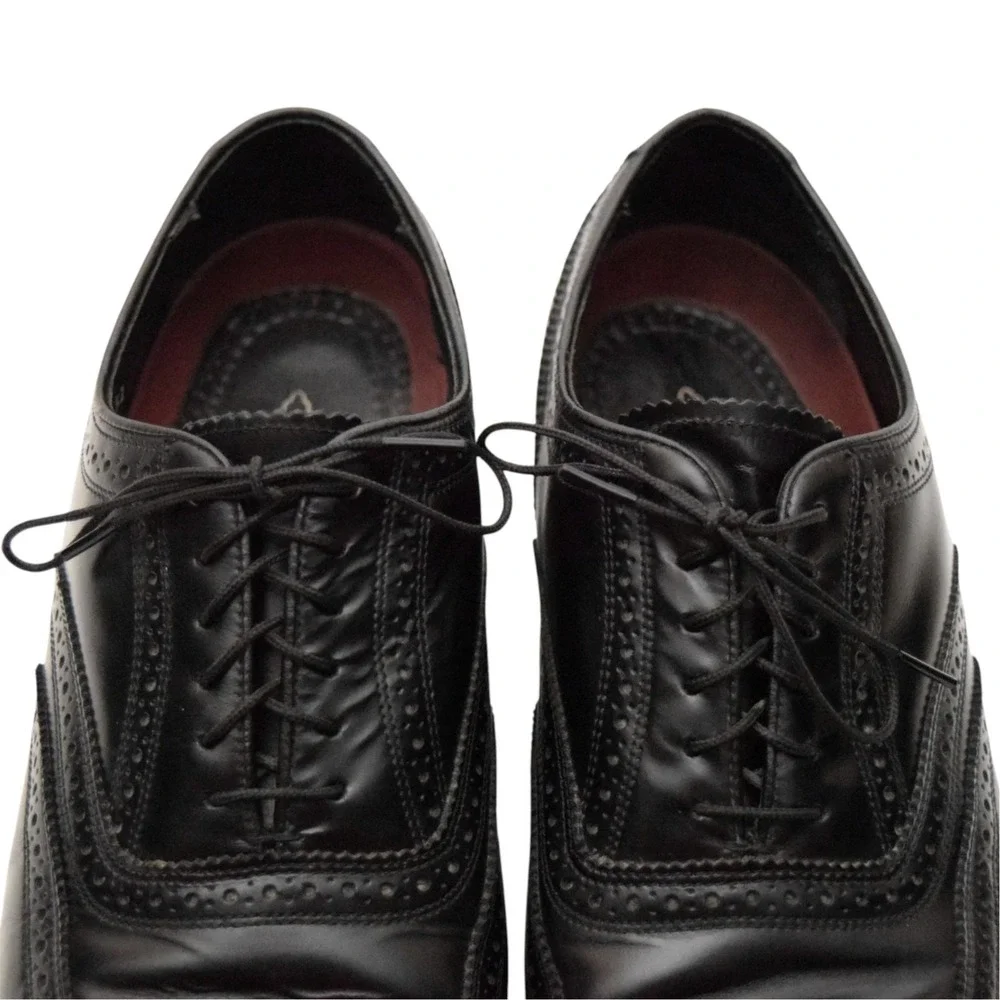 Florsheim Lexington Men's Black Leather Wingtip Oxford Dress Shoes Size 8.5 3E